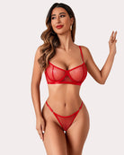 avidlove sexy 3 piece lingerie set rave outfits for women fishnet long sleeve crop top sheer bra and panty