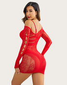 avidlove lingerie for women fishnet dress mesh badydoll long sleeve hollow out beach cover up sexy clubwear b0d17n52cy