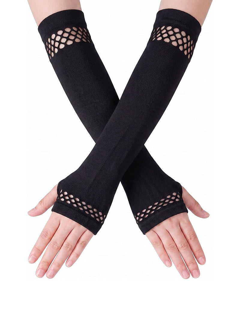 Long Fingerless Arm Warmers Oversleeve Gloves