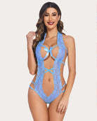 avidlove women lace bodysuit deep v halter lingerie teddy one piece