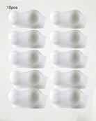 Seamless strapless bandeau bras, padded tube style, white assortment