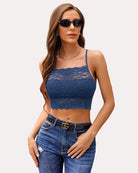 avidlove lace bralette for women high neck camisoles racerback double layered crop top