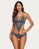 avidlove women deep v lingerie lace teddy one piece babydoll mini bodysuit