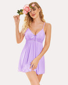 avidlove women nightgown sexy sleepwear lace chemise v neck modal babydoll lounge dress