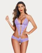 avidlove women deep v lingerie lace teddy one piece babydoll mini bodysuit