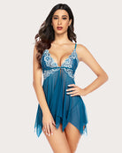 avidlove women lace lingerie front closure babydoll v neck nightwear sexy chemise nightie