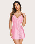 avidlove women lingerie satin lace chemise nightgown v neck sexy full slips sleepwear dress