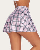 avidlove pleated mini skirt plaid skirts high waist a line skater skirt for lingerie schoolgirl