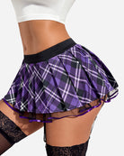 avidlove women lingerie role play pleated costume mini skirt with garter schoolgirl outifts