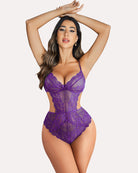 avidlove women lingerie lace bodysuit teddy lingeries v neck cut out one piece mini babydoll