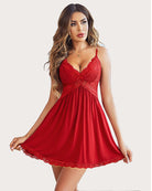 avidlove babydoll nightgown chemises lace modal sleepwear v neck full slip sleep dress