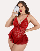 avidlove plus size women lingerie bodysuit sexy lace teddy one piece babydoll chemise l 4xl