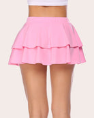 avidlove women pleated mini skirt solid ruffle lingerie skirts