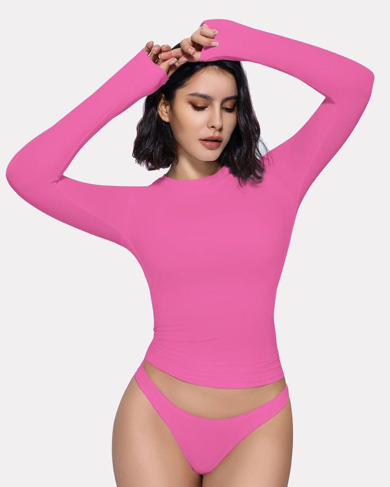 Pink Y2K top and underwear set, double-lined, lightweight and stretchy, perfect for loungewear