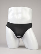 Men Ice Silk Sheer G-String Thong - Black