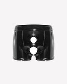 Men Glossy Keyhole Crotchless Boxer Briefs