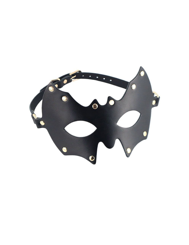 PU Leather Bat Ear Eye Mask with Studs