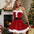 Santa Strapless Velvet Mini Dress with Hat