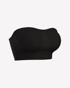 Strapless bandeau bra with removable pads in black
