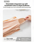 Beige lace bandeau with scalloped edges and breathable lace panel detailing.