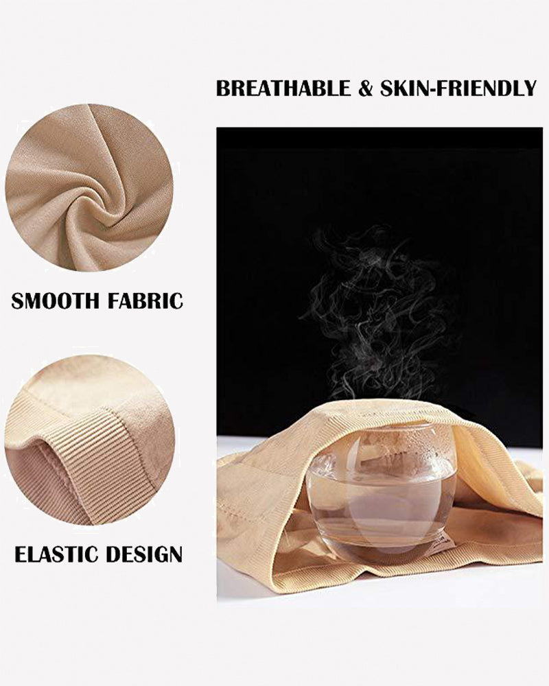Nude strapless bandeau bra with seamless smooth fabric and elastic design details