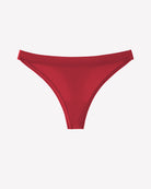Low-rise seamless thong panties, wine red, cotton knit, low-rise cut