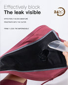 Burgundy leakproof period panties with waterproof absorbent layer detail