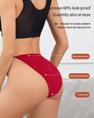 Leakproof period panties for women in dark red, hipster cut