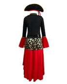 Women's Pirate Costume Set Lace-Up Dress with Hat and Belt