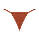 Ribbed micro G-string thong in orange