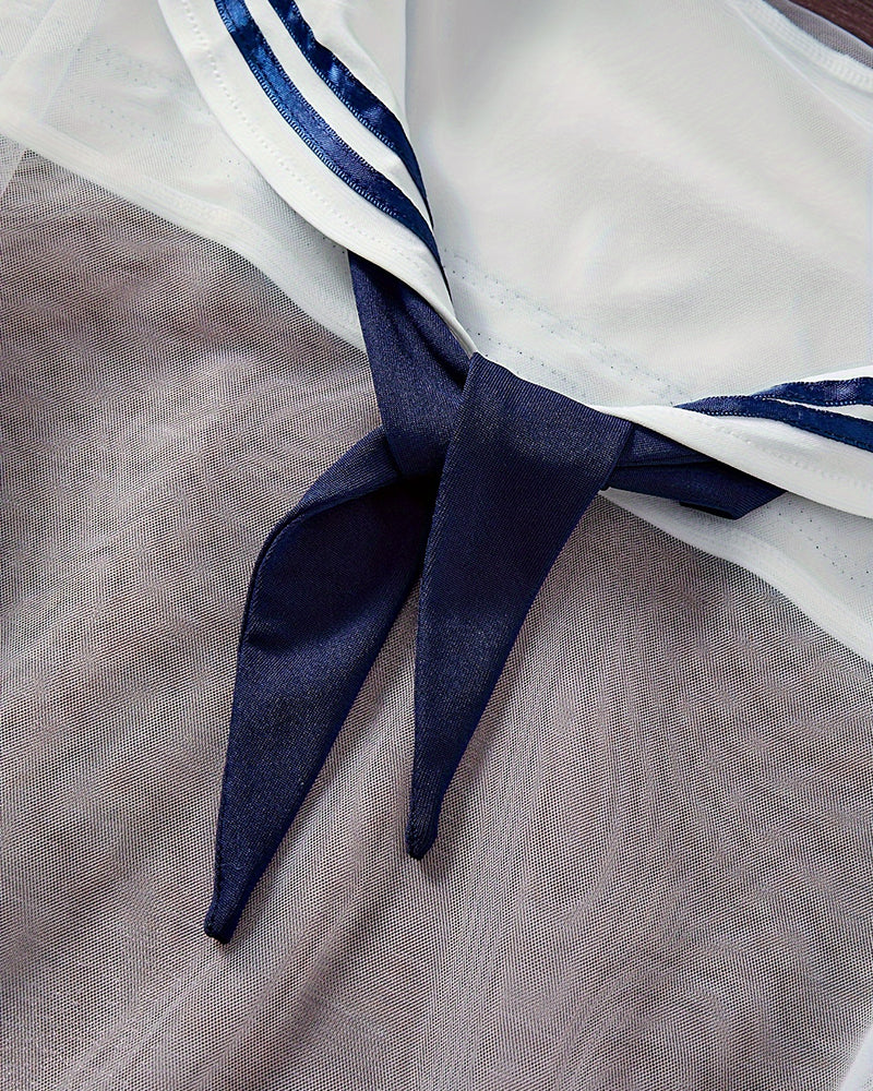 Women's Sailor Costume Lingerie Set Sheer Mesh Dress with Thong - SYV010398_CLB-5.jpg