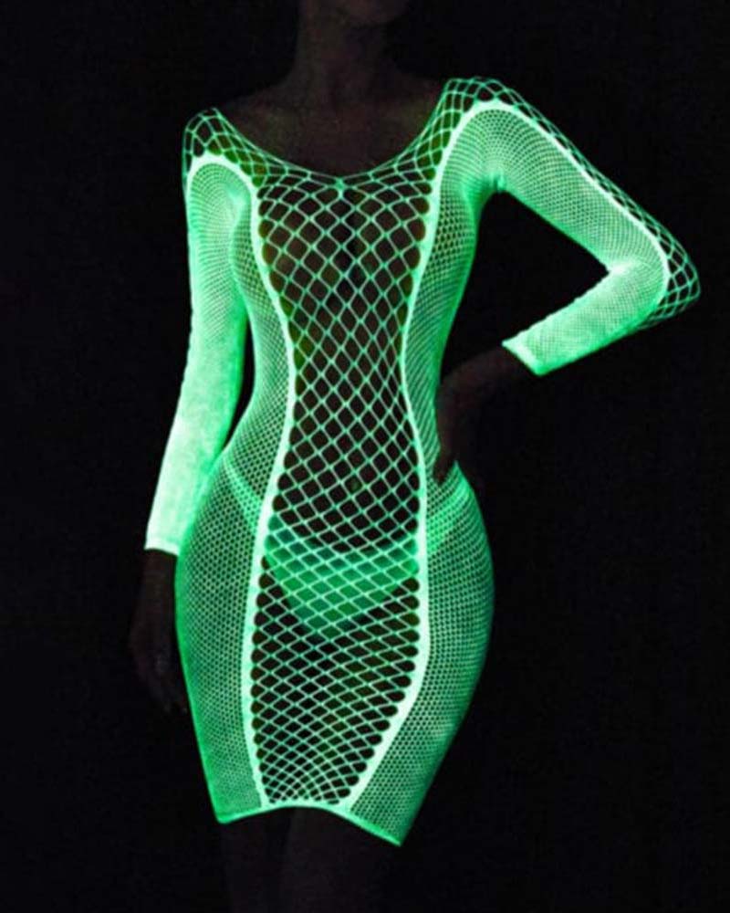 Glow in the Dark Fishnet Dress - Image 4