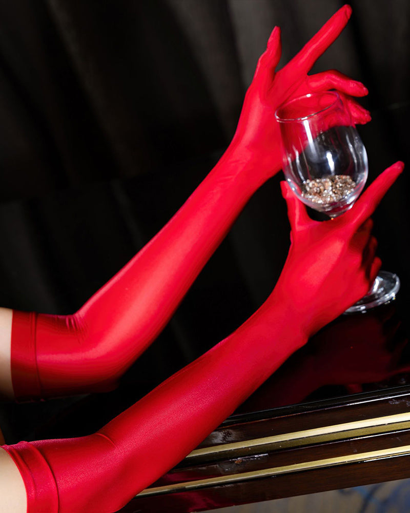 Oil-Shiny Sheer Opera Gloves