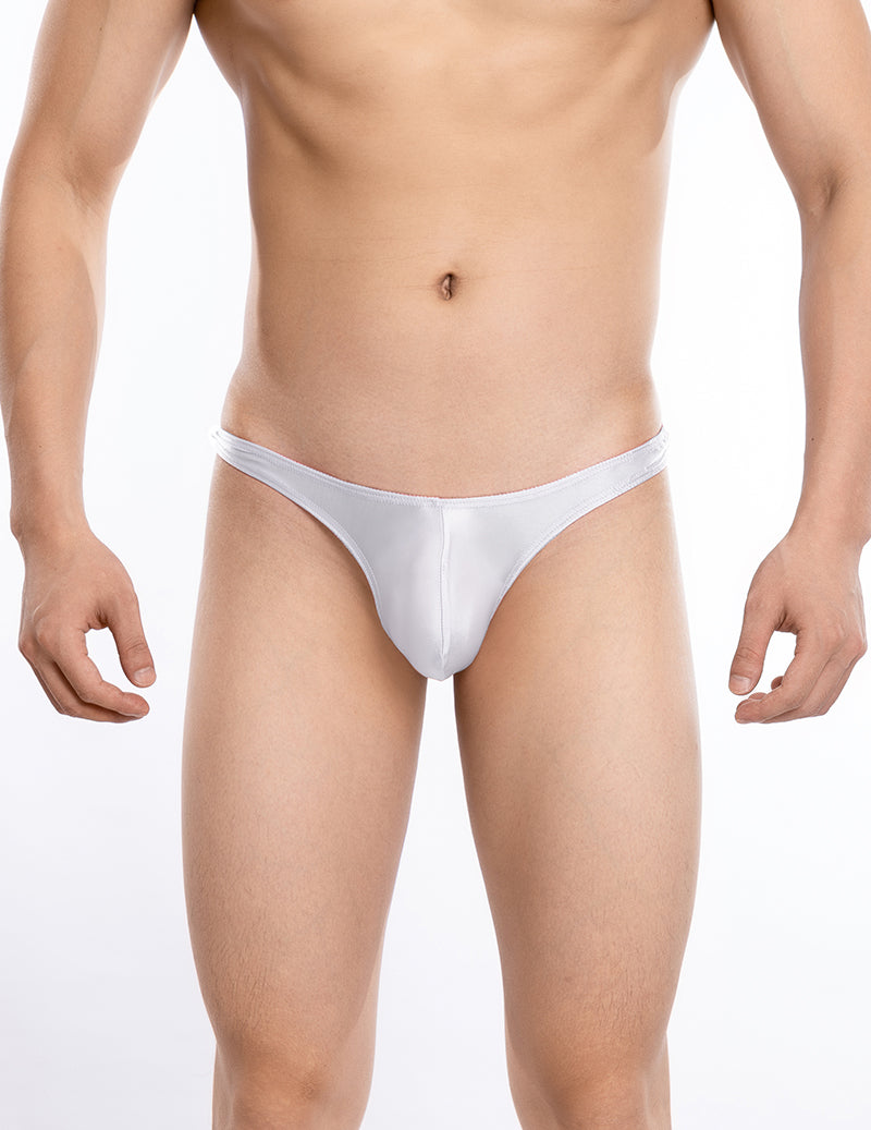 Men Ultra Low Rise Shiny Thong G-String Transparent Underwear