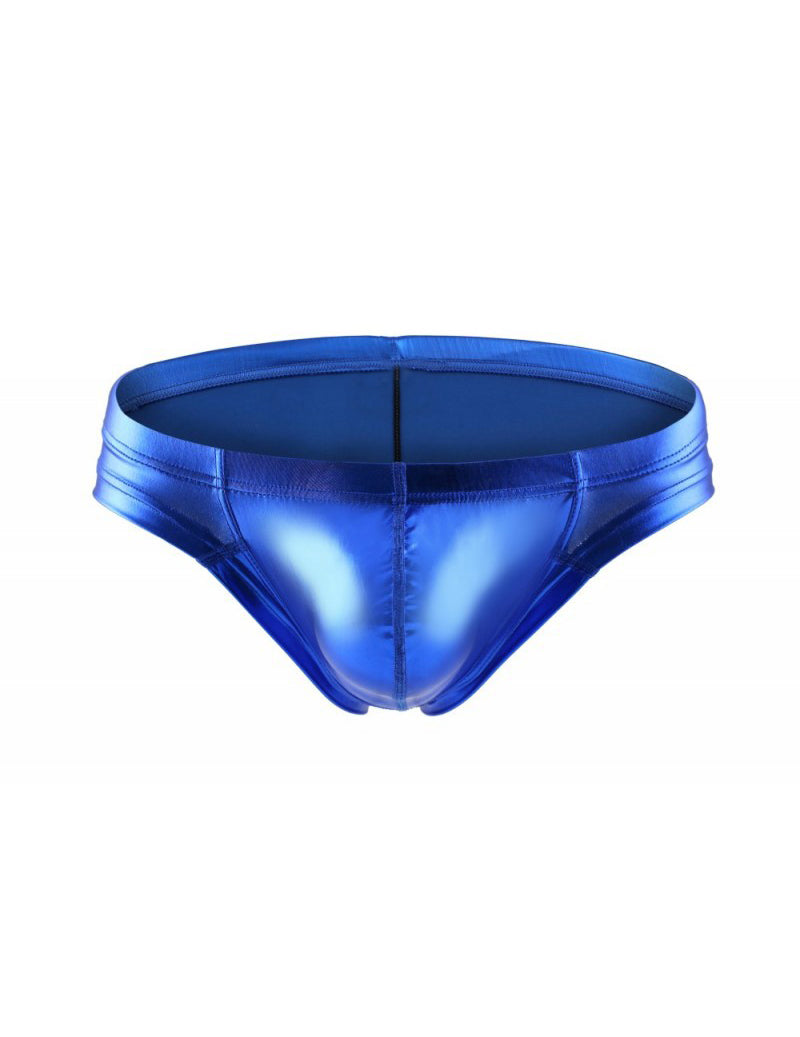 Men Patent Leather Shine Briefs Low Rise Underwear