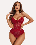 avidlove women lingerie lace bodysuit teddy lingeries v neck cut out one piece mini babydoll