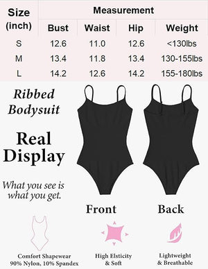 avidlove womens bodysuit sexy sleeveless spaghetti strap ribbed tummy control shapewear body suits going out tops shirt