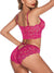 Women's Lace Lingerie Bra and Panty Set Strappy Babydoll Bodysuit S-XXL