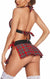 Avidlove Women Schoolgirl Lingerie Costume Roleplay Lingerie Set Halter Bra Top and Mini Skirt Outfits