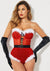 Avidlove Lingerie For Women Snap Crotch Bodysuit Santa Costumes Deep V Boudior Outfits With Underwire and Belt