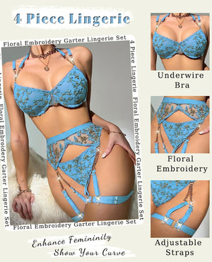 Avidlove Women Sexy Lingerie Lace Bra And Panty Sets Embroidered 2